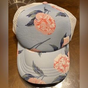 BILLABONG Floral Trucker Hat, Pink and Blue, OS.